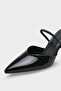 Moira Pointed Toe Mid-Heeled Women's Shoes with Back Strap - 2