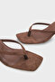 Malory Thin Strap Flip-Flop Closed Toe Short Heeled Women's Slippers - 5