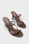 Vinnie Round Toe Luxury Medium Heeled Flip Flops Stylish Women's Slipper