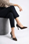 Women's Brown Pointed Toe Goblet Heel Stiletto - 3