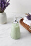 Selen Concept Fleur De Lis Model Handmade Glass Liquid Soap Dispenser with Silver Cover - 2