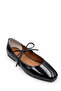 Aster Women's Black Bow Detailed Flat Toe Orthopedic Pad Supported Daily Ballet Shoes - 2