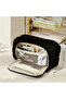 Black Pencil Case Large Capacity Pencil Pouch Handheld Pen Bag Cosmetic Portable Gift for Office School Teen Girl Boy Men Women Adult - 6