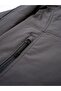 Unisex Gray Full Zip Fleece Softshell Jacket Regular Pockets Polo Collar Wind Resistant - 4