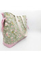 Green Baby Bag, Lunchbag, Floral Patterned Women's Bag 100% Cotton - 6