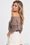 Women's Mink Off-Shoulder Modal Blouse - 5