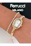 Steel Strap Minimal Case 2 Year Warranty 3 Atm Waterproof Women's Wristwatch + Bracelet Gift
