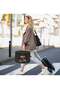 Large Round Hat Storage Box with Lids,Foldable Felt Hat Carrier Case with Bamboo Support Rods,Black - 7