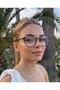 Asude Round Shiny Gray Leopard Metal Hinged Flexible Lightweight Screen Glasses 50-17-145