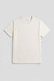 Ecru Short Sleeve Knitted Men's T-Shirt - 3