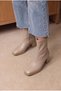 Zippered, Blunt-Toe, Stretch Fabric Women's Boots (7cm Heel Height) - 5