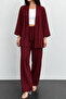 Stylish - Kimono Cardigan Burümcuk Set Oversize Low Sleeves m - 6XL