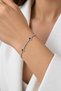 3-Piece Clover Figured Thin Zircon Stone Minimalist Waterway Bracelet 18 cm Stainless Steel Bracelet - 2