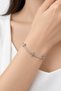 Thin Zircon Stone Minimalist Waterway Bracelet 20cm Stainless Steel Bracelet Women - 2