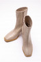 Zippered, Blunt-Toe, Stretch Fabric Women's Boots (7cm Heel Height) - 7