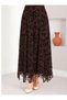 Skirt with Flock Print, Asymmetrical Cut, Lined - 2