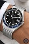 Men's Wrist Watch with Calendar Steel Band Bracelet Silver-Black Sdfer029 - 3