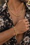 Men's Steel Set - 4.5mm Yellow Gold King Bracelet Necklace for Lover, Spouse, Father - 6