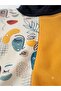 Girl's Blue Printed Hooded Sweatshirt - 4