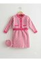 Girl's Crowbar Model Crop Jacket Knitwear Skirt Bag Set of 3 - 5