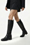 Rodica Women's Genuine Leather Heeled Boots - Black - 5