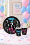 Gender Party Girl or Boy Themed 8-Piece Glass Plate Set 2