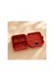 Mini Travel Jewelry Box Earrings Rings Necklace Organizer with Compartments Portable 3D Printing Red - 2