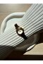 Minimal Leather Cord Women's Wristwatch Bitter Brown - 2