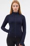 Women's Winter Fleece Blouse with Finger Detail and Zipper - 2