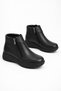 Kater double zipper feta genuine leather women's boots black skin