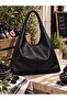 Women's Black Oversized Shoulder Tote Bag Large Capacity - 2