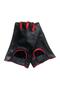 Fingerless Women's Leather Gloves (Black&Red)