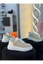 Kb-X10 Kuback Beige Suede White High Sole Casual Sports Shoes - 8