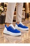Kb-X10 Kuback Sax Suede White High Sole Casual Sneakers - 6