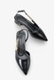 Women's Pointed Toe Heeled Shoes with Accessories Wesay Black Rustic - 6