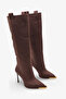 Rivale Women's Heeled Boots - Brown Suede - 2