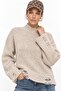 Women's Premium Ripped Detailed Oversize Knitwear Sweater