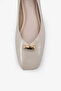 Diena Women's Ballerinas with Buckle Accessories - Beige - 4