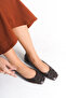 Caressa Women's Buckle Ballerina Flats Brown - 5