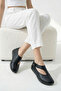 Teisla Women's Genuine Leather Casual Shoes - Black - 5