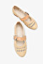 Anjali Women's Knitwear Ballet Flats - Beige Straw - 4