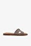 Hona Women's Genuine Leather Slippers - Beige Suede