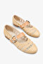 Anjali Women's Knitwear Ballet Flats - Beige Straw - 3