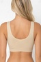 Supported Sports Bra with Push up Pads, Seamless Bustier, 2 Pieces, Nude - 6