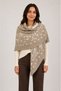 Patterned Double-Sided Knitwear Triangle Shawl - 2