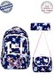 Ultra Luxurious Charmy Butterfly Embroidered Girls' Primary School Bag with Back Support, Thermal Lunch Box and Pen Holder