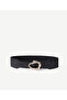 Leather Look Elastic Waist Belt