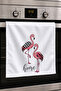 Hand Drying Towel 30X50Cm Cotton Absorbent Checkered Flamingo for Kitchen, Oven