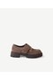 Buckle Suede Flat Shoes