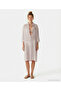 Plain Shirt Collar Long Sleeve Dress - 2